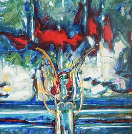 Eugeniusz Molski, На реке Варта в феврале, Пастель - холст, 70 x 100