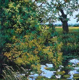 Grażyna Kulpińska - The pond - part of the triptych. 1