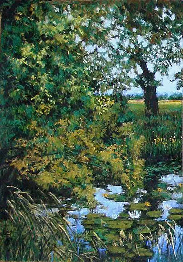 Grażyna Kulpińska - The pond - part of the triptych. 1
