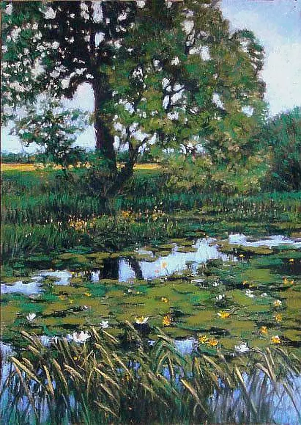 Grażyna Kulpińska - The pond - part of the triptych. 2