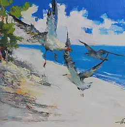Henadzy Havartsou, Nadmorska harmonia, Obraz olejny - płótno, 70 x 50
