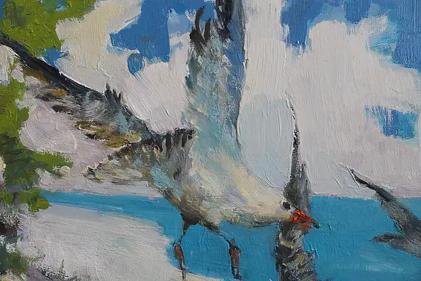 Henadzy Havartsou, Armonia in riva al mare, Quadro a olio - tela, 70 x 50