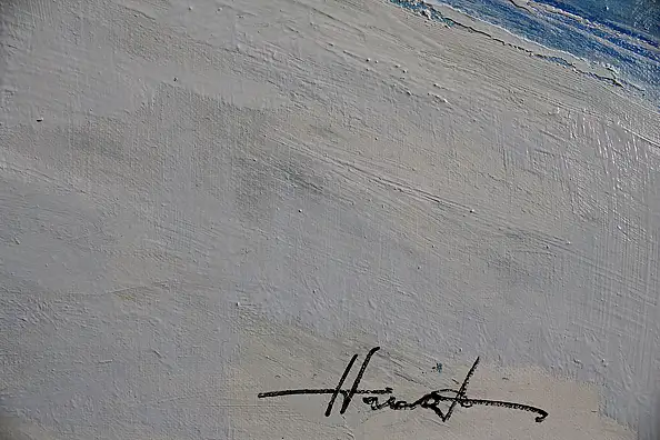 Henadzy Havartsou, Armonia in riva al mare, Quadro a olio - tela, 70 x 50
