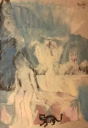 Michał Ogiński - Naked woman with a cat