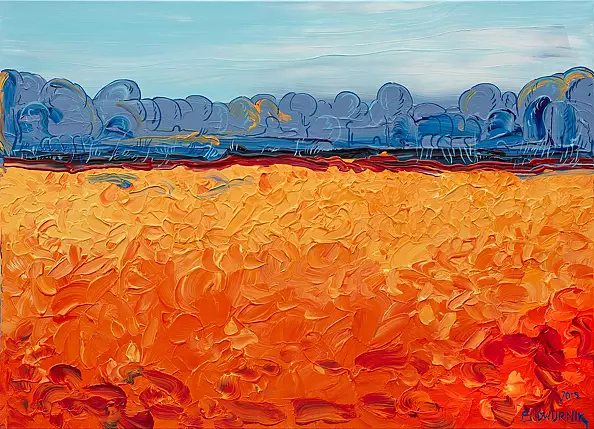 Edward Dwurnik - Marigolds - OIL PAINTING