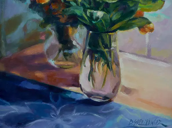 Barbara Gulbinowicz - Marigolds in a glass
