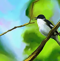 Katarzyna Kobylarz, Высший мир сада, Акрилова картина - холст, 120 x 40