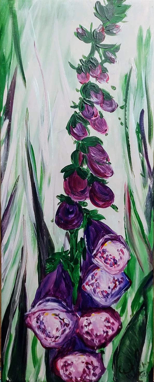 LUCYNA Wiech - Foxglove - triptych x 5 paintings