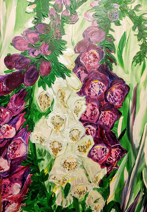 LUCYNA Wiech - Foxglove - triptych x 5 paintings
