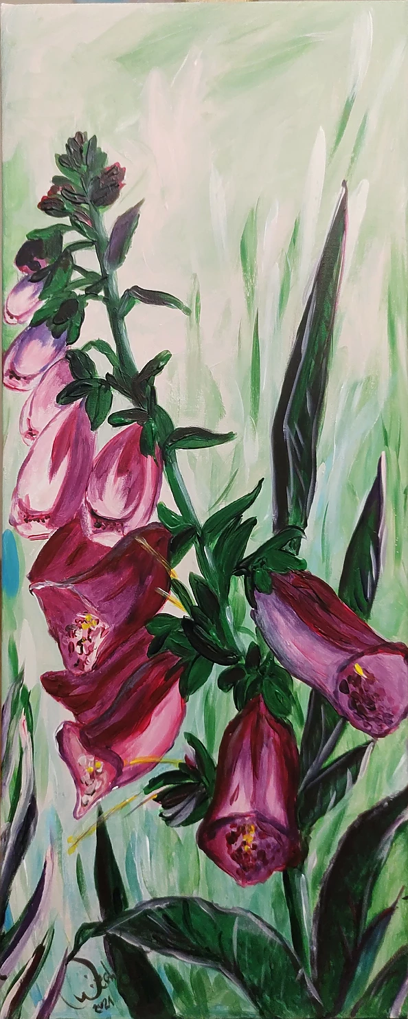 LUCYNA Wiech - Foxglove - triptych x 5 paintings