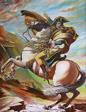 Janusz Grysiewicz - Napoleon going with the army over the Alps
