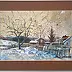 Krzysztof Trzaska - "Narewka in winter II" painting, 35x50 cm in passe-partout and 50x70 cm frame