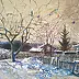 Krzysztof Trzaska - "Narewka zimą II" obraz, 35x50 cm w passe-partout i ramie 50x70cm