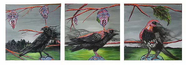 Małgorzata Rzempowska-Skóra - Narodziny strażnika, tryptyk