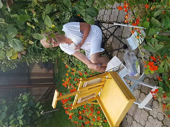 Bożena Mozolewska - Nasturcje w ogrodzie