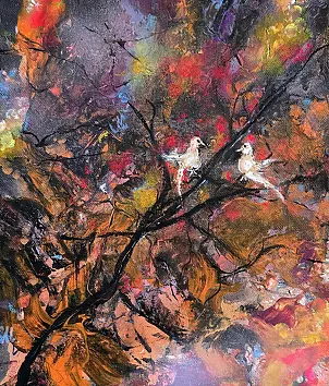 Ewa Mościszko - Our Rendez-Vous, 24x30x1 cm