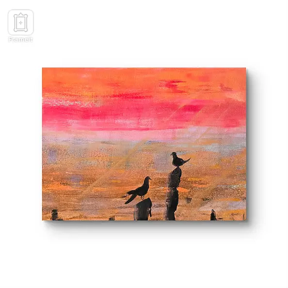 Ewa Mościszko - Nasze Randez-Vous , 30x40x1 cm.akryl na plotnie