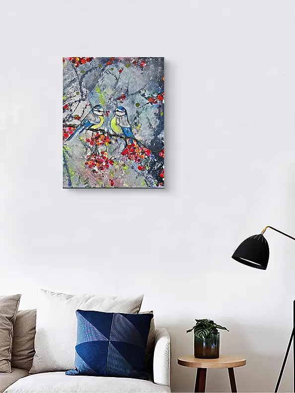 Ewa Mościszko, Unser Rendezvous, 50x40x1 cm, Acrylgemälde - Leinwand, 40 x 50