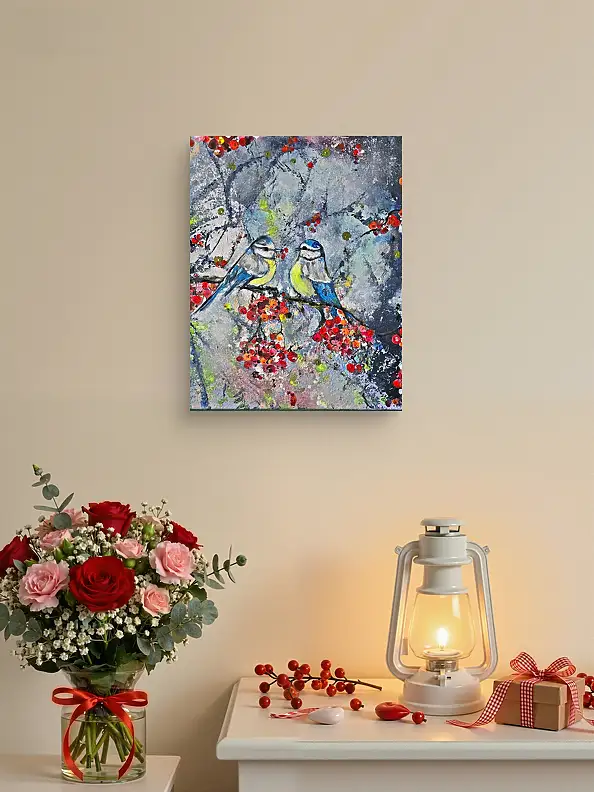 Ewa Mościszko, Unser Rendezvous, 50x40x1 cm, Acrylgemälde - Leinwand, 40 x 50