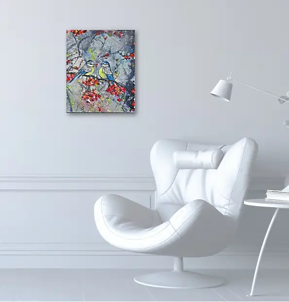 Ewa Mościszko, Unser Rendezvous, 50x40x1 cm, Acrylgemälde - Leinwand, 40 x 50
