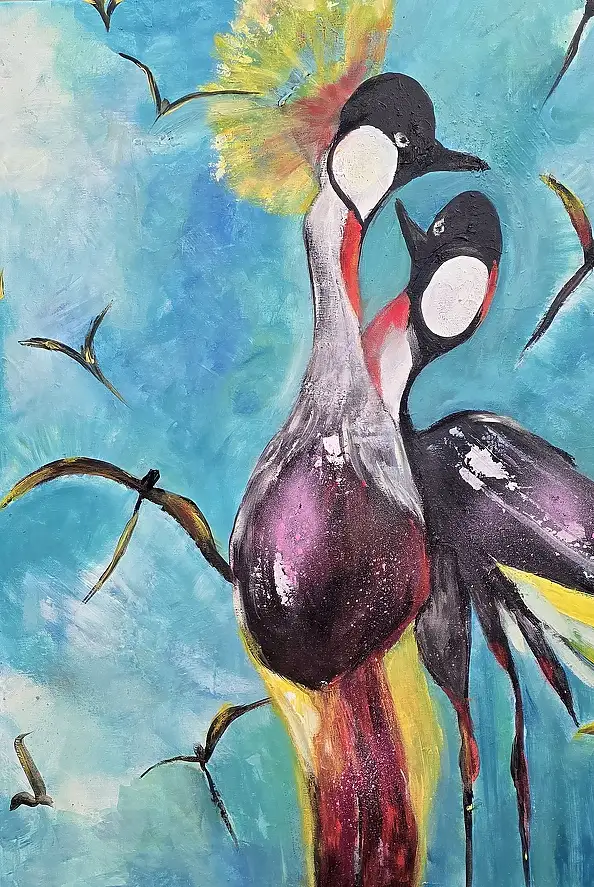 Ewa Mościszko, Nasze Randez-Vous , , Obraz akrylowy - płótno, 55 x 75
