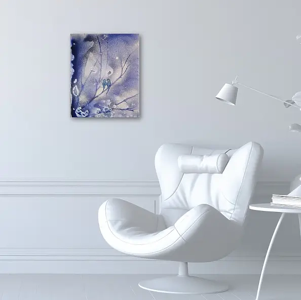 Ewa Mościszko - Nasze Randez-Vous,  blue, 50x40x1cm 