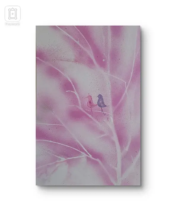 Ewa Mościszko - Our Rendez-Vous, acrylic painting on canvas, 50x40x1cm