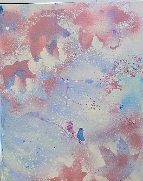 Ewa Mościszko, Nasze jesienne Randez-Vous , Obraz akrylowy - płótno, 40 x 50