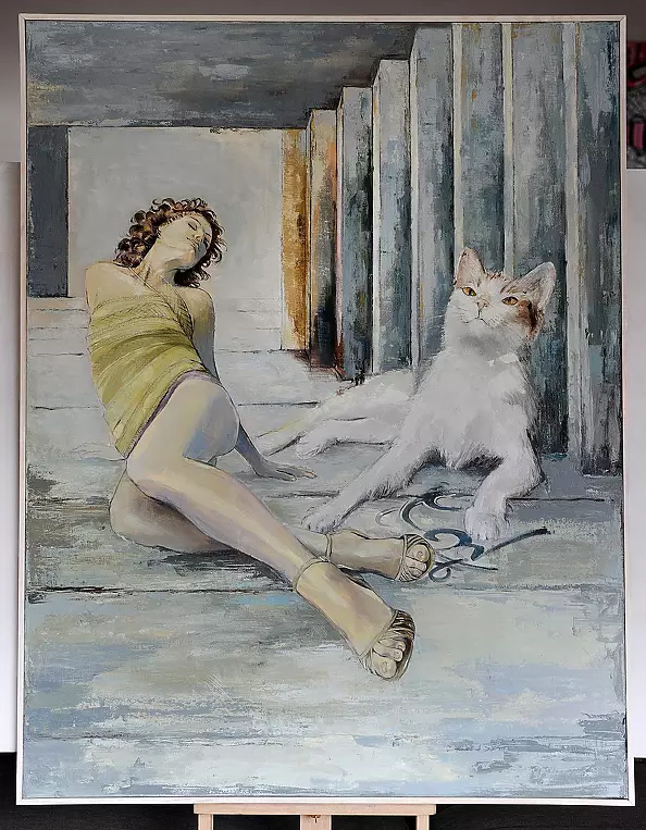 Sylwia Mużyło - Natalia with a cat