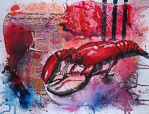   - Naturaleza con langosta