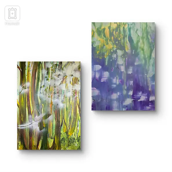 Ewa Mościszko - Nature, composition of works on canvas 70x50x2 cm,