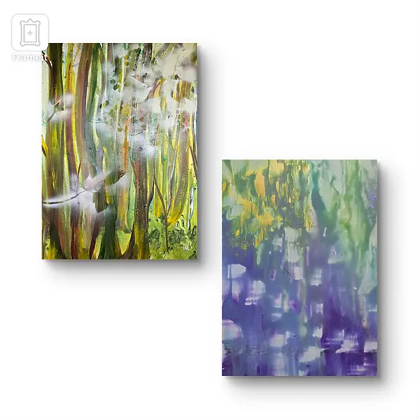 Ewa Mościszko - Nature, composition of works on canvas 70x50x2 cm,