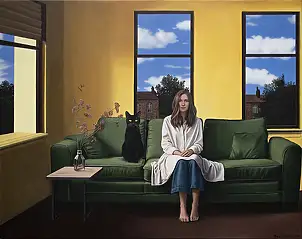 Nataliya Bagatskaya, Nauczyła się czekać, Obraz akrylowy - płótno, 120 x 95