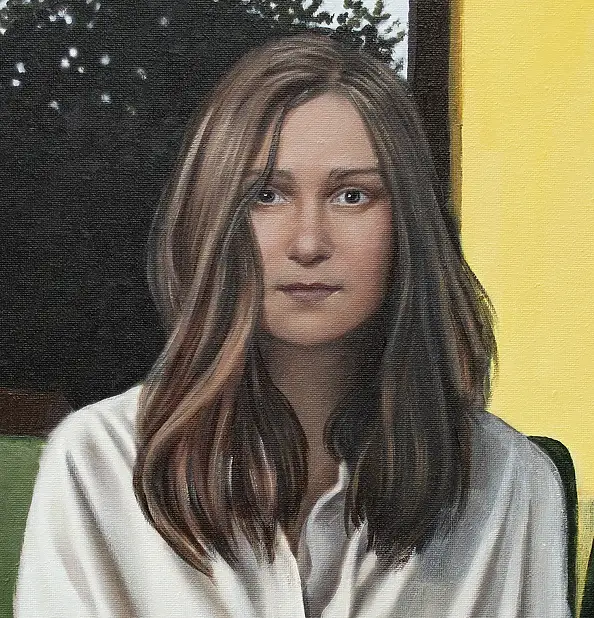 Nataliya Bagatskaya, Nauczyła się czekać, Obraz akrylowy - płótno, 120 x 95
