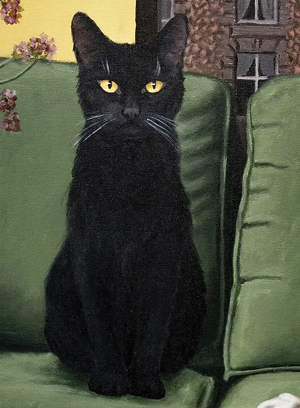 Nataliya Bagatskaya, Nauczyła się czekać, Obraz akrylowy - płótno, 120 x 95