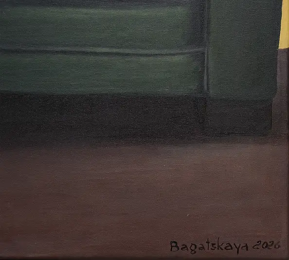 Nataliya Bagatskaya, Nauczyła się czekać, Obraz akrylowy - płótno, 120 x 95