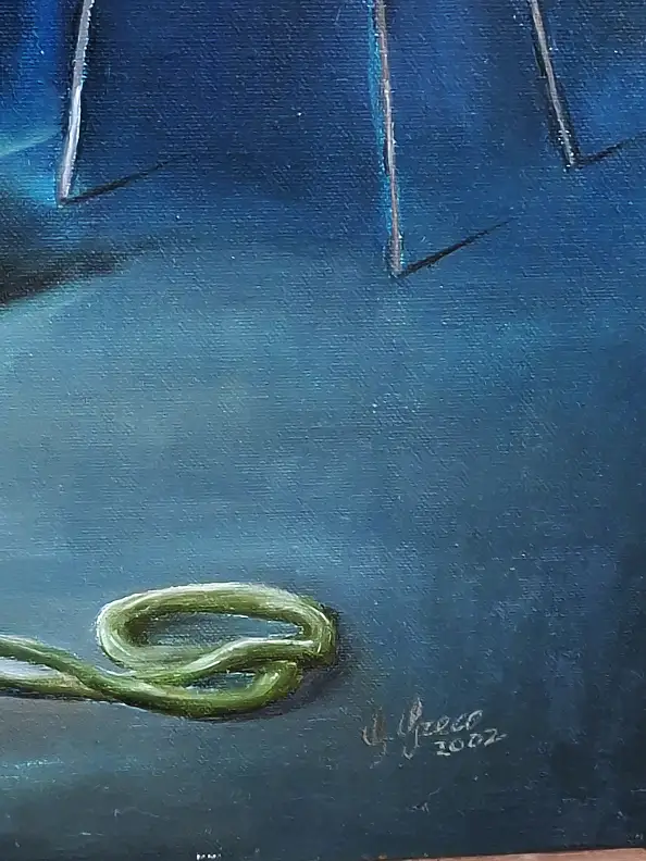 Giovanni Greco, Nell'ostacolo dell'assoluto, Obraz olejny - płótno, 70 x 90