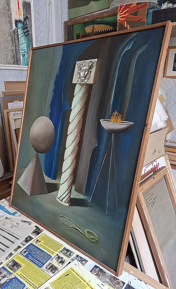 Giovanni Greco, Nell'ostacolo dell'assoluto, Obraz olejny - płótno, 69 x 90