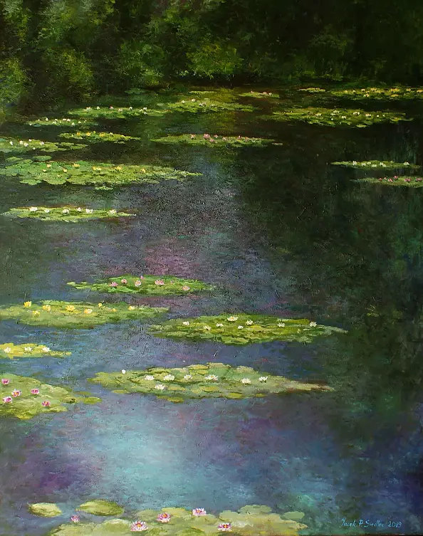 Jacek Siedlec - Water lilies 100x80