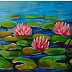 Grażyna Potocka - Water lilies oil painting 40-80cm