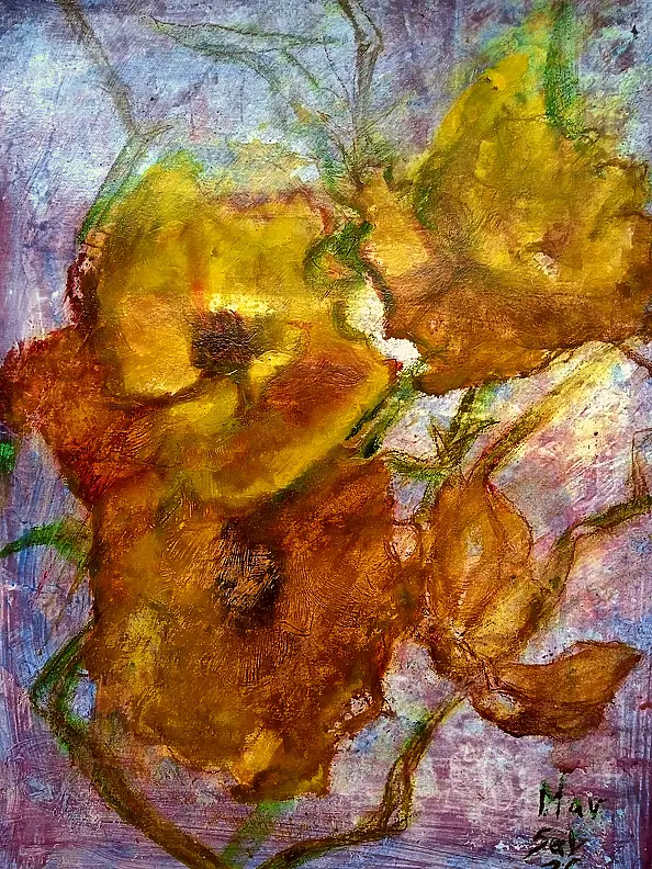 Marzena Salwowska, Neurotyczna wrażliwość róż/Trawa i kwiat, Inne, Laserunek - papier, 30 x 42