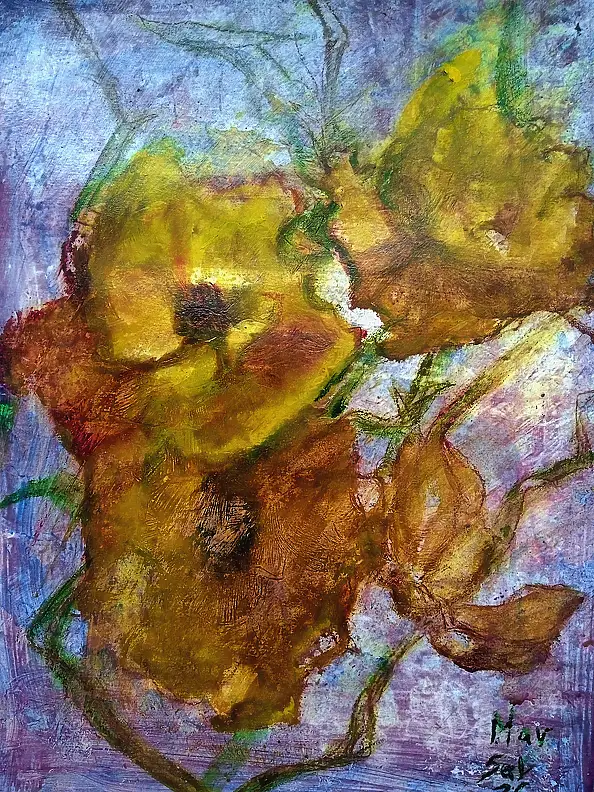 Marzena Salwowska, Neurotyczna wrażliwość róż/Trawa i kwiat, Inne, Laserunek - papier, 30 x 42