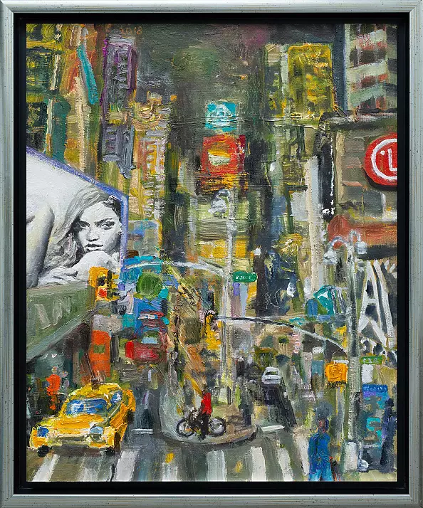 Stanisław Młodożeniec - New York - Time Square by Night