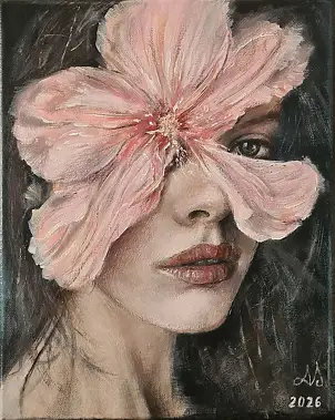 Agnieszka Młyńczyk AM Surma, Nic nie powiem, Acrylic painting - canvas, 25 x 30