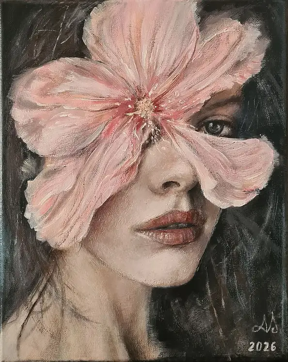 Agnieszka Młyńczyk AM Surma, Nic nie powiem, Acrylic painting - canvas, 25 x 30