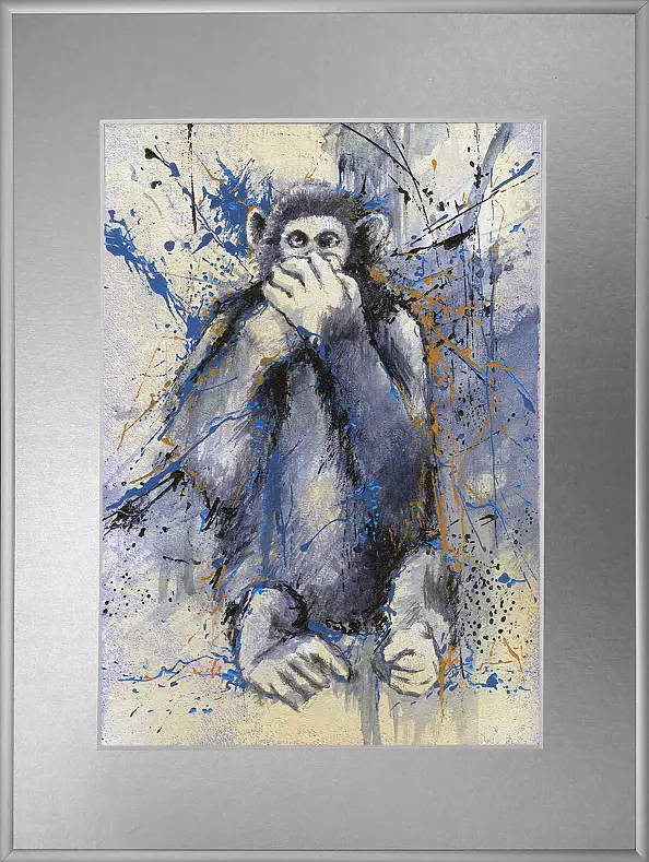 Krzysztof Trzaska - "Nic, zupełnie nic", 3 obrazy  30x20 (każdy oprawie 40x30)