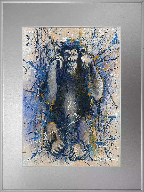 Krzysztof Trzaska - "Nic, zupełnie nic", 3 obrazy  30x20 (każdy oprawie 40x30)