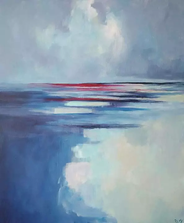 Paulina Lebida - Blue abstraction