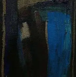 Agata Stańczyk, Синий значок, Масляная картина - холст, 22 x 40