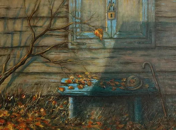 Zofia Świat - Blue bench / cycle - Passing /